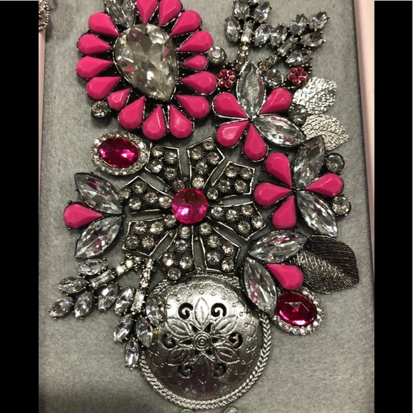 FRAMED JEWELRY ART COLLAGE “PINK PERFECTION” OOAK! - Picture 9 of 10
